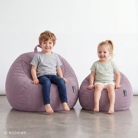 KiddyMoon Kindersitzsack Organizer Polyester mit Reißverschluss Sitzfunktio, violett, Sack