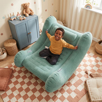 KiddyMoon Sensorischer Stuhl Rocker Für Kinder Sensorische Wippe Mit Pumpe, salbeifarben, L
