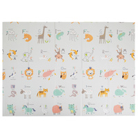 KiddyMoon Babymatte Zweiseitige Krabbelmatte Schaumstoffmatte Für Kinder Kindermatte Kindgerechte Muster Spielplatz Entwicklung Sicherer Und Bequemer Ideal Für Drinnen Und Draußen, Grün-Wald, 150x200x1cm