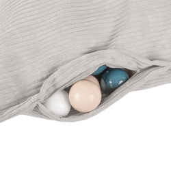 KiddyMoon Sitzsack Kinder Sensorik Kissen mit 700 Bunten Bällen Für Babys, hellgrau, 100x140cm/700 Bälle