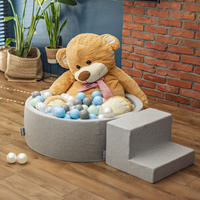 KiddyMoon Spielplatz aus Schaumstoff Stüfchen 2 Stück Hindernisläufen, hellgrau, Multi-Größe