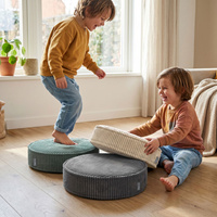 KiddyMoon 3-Teilige Schaumstoff Elements für Kinder Kinderzimmer-Accessoire, grün/beige/dunkelgrau, Mx3