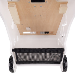 KiddyMoon Lauflernwagen aus Holz für Babys und Kleinkinder, Lauflernhilfe WK-001 Schwarz - Weiß, Standard