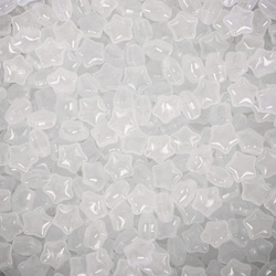 ZKG6-03-100 KiddyMoon Plastiksterne für Kinder 6 cm Sternchen Bälle Kugeln Kunststoff , Transparent