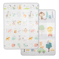 KiddyMoon Matte FM-002, Orange-Zirkus, 180x150x0,6cm