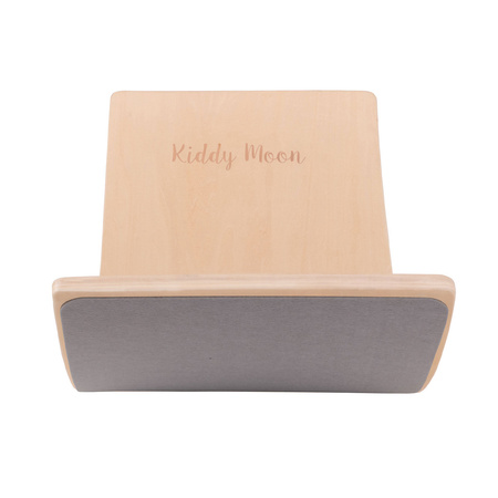 KiddyMoon Balance Board aus Holz für Kinder, Babys Montessori Spielzeug, Gleichgewicht, Balancieren Babys Holzspielzeug, Balancebrett Wackelbrett Gleichgewicht, Natürlich, 83x29,5x1,7 cm/Filz