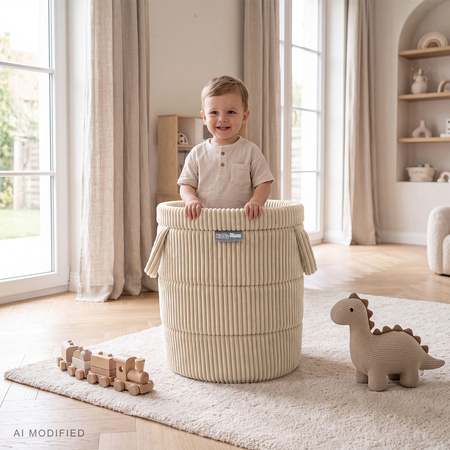 KiddyMoon KM-BIN Spielzeuge Körbe, Beige