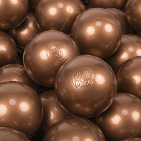 KiddyMoon Kinder Bälle für Bällebad Baby Einfarbige Plastikbälle ∅7cm Made in EU, kupferrot, 300 Bälle/7cm