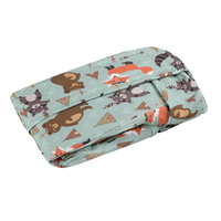 KiddyMoon Überzug Fürs Bällebad, Füchse-Grün, 90x30cm