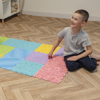KiddyMoon Sensorik-Puzzlematte für Kinder Therapiematte, Mehrfarbig, 9 Stücke