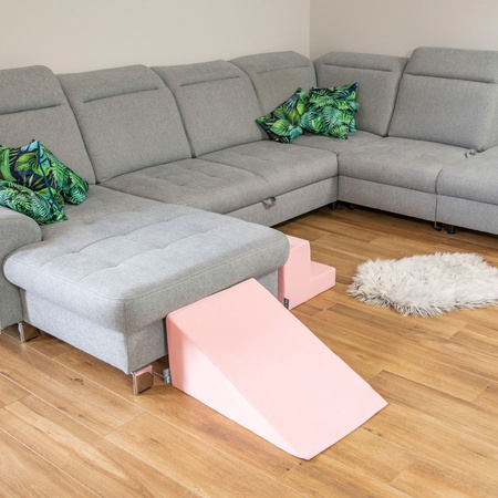 KiddyMoon Spielplatz aus Schaumstoff Stüfchen Hindernisläufen, pink, Multi-Größe