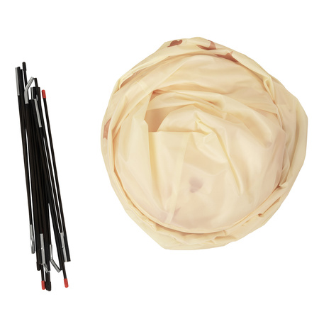 Spielzelt Pavillon Polyester Kinderzelt Indoor Outdoor, hellbeige: pastellbeige/pastellblau/weiß, 100 Bälle