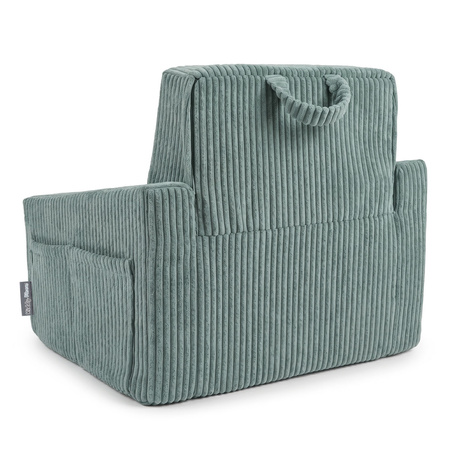 KiddyMoon Klappbarer Kindersessel aus Schaumstoff Kindersofa, grün, UNI
