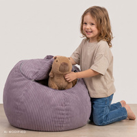 KiddyMoon Kindersitzsack Organizer Polyester mit Reißverschluss Sitzfunktio, violett, Sack