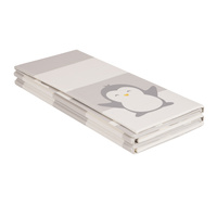 KiddyMoon Babymatte Zweiseitige Krabbelmatte Schaumstoffmatte Für Kinder Kindermatte Kindgerechte Muster Spielplatz Entwicklung Sicherer Und Bequemer Ideal Für Drinnen Und Draußen, Weiß-Pinguin, 180x200x1cm