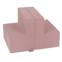 KiddyMoon Spielplatz aus Schaumstoff Stüfchen 2 Stück Hindernisläufen, erikafarben, Multi-Größe