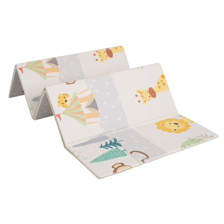 KiddyMoon Babymatte Zweiseitige Krabbelmatte Schaumstoffmatte Für Kinder Kindermatte Kindgerechte Muster Spielplatz Entwicklung Sicherer Und Bequemer Ideal Für Drinnen Und Draußen, Orange-Zirkus, 180x200x1cm