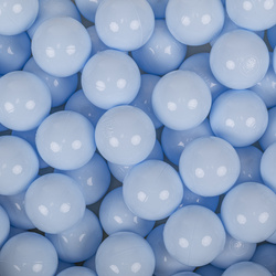 KiddyMoon Kinder Bälle für Bällebad Baby Einfarbige Plastikbälle ∅7cm Made in EU, pastellblau, 50 Bälle/7cm