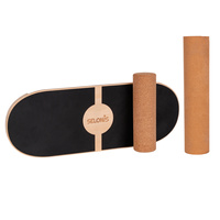 Balance Board aus Holz für Erwachsene und Kinder Koordinationstraining Balancebrett Physiotherapie Skateboard Surfbrett Surf Sport Fitness Crossfit Yoga - Mit Matte und ohne Matte erhältlich, Natürlich, 80x30cm + matte