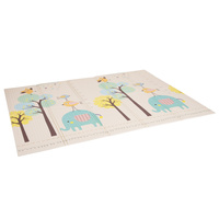 KiddyMoon Babymatte Zweiseitige Krabbelmatte Schaumstoffmatte Für Kinder Kindermatte Kindgerechte Muster Spielplatz Entwicklung Sicherer Und Bequemer Ideal Für Drinnen Und Draußen, Grün-Wald, 150x200x1cm