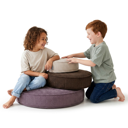 KiddyMoon 3-Teilige Schaumstoff Elements für Kinder Kinderzimmer-Accessoire, beżowy-brązowy-fioletowy