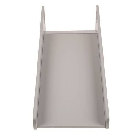 KiddyMoon Kinder Rutsche Aus Holz Stabile Kleinkinderrutsche Multifunktion Montessori, grau, Groß