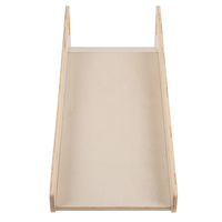 KiddyMoon Kinder Rutsche Aus Holz Stabile Kleinkinderrutsche Multifunktion Montessori, natürlich, Groß