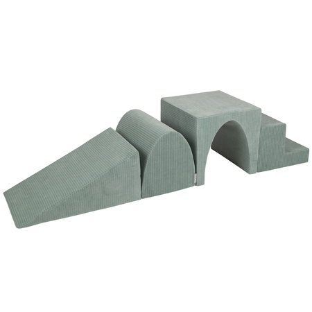 KiddyMoon Spielplatz Aus Schaumstoff Für Kinder Waschbare Bezug, Grün, Multi-Größe