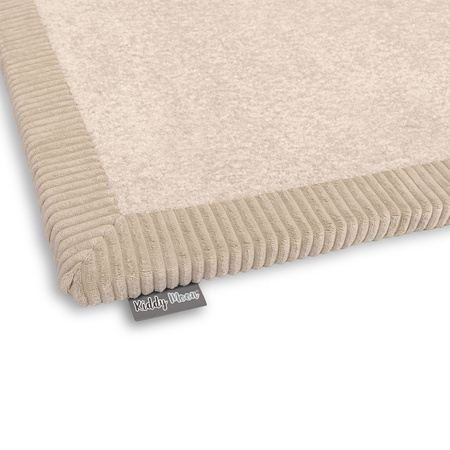KiddyMoon Weiche Spielmatte für Kinder, rutschfest, rechteckig, Beige