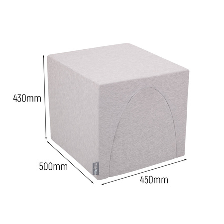 KiddyMoon Spielplatz aus Schaumstoff Hügel/Tunnel Hindernisläufen, hellgrau, Multi-Größe