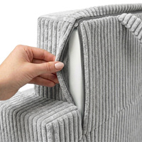 KiddyMoon Klappbarer Kindersessel aus Schaumstoff Kindersofa, hellgrau, UNI