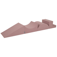 KiddyMoon Spielplatz aus Schaumstoff 4-teiliges Set Hindernisläufen, erikafarben, Multi-Größe