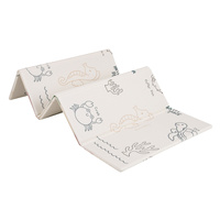 KiddyMoon Babymatte Zweiseitige Krabbelmatte Schaumstoffmatte Für Kinder Kindermatte Kindgerechte Muster Spielplatz Entwicklung Sicherer Und Bequemer Ideal Für Drinnen Und Draußen, Braun-Meer, 180x200x1,5cm