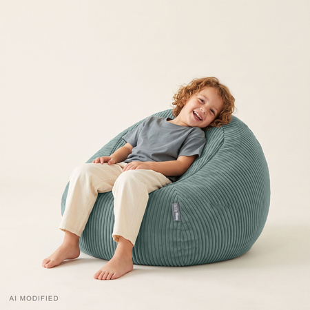 KiddyMoon Kindersitzsack Organizer Polyester mit Reißverschluss Sitzfunktio, grün, Sack