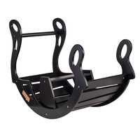 KiddyMoon Montessori Kletterbogen aus Holz Wippe für Kinder Holzspielzeug, schwarz, 90,6x39x69 cm