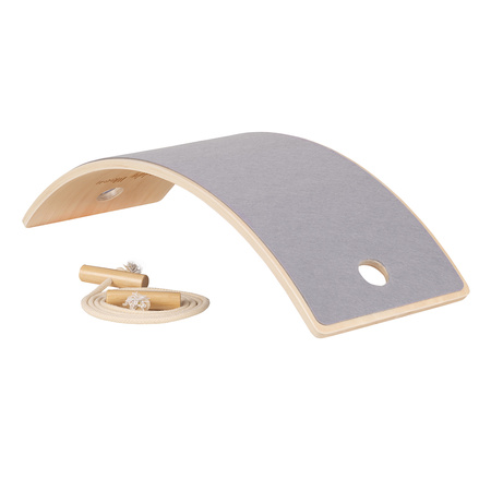 KiddyMoon Balance Board Holz Balancebrett Kinder Gleichgewicht Montessori BB-004, Natürlich, Brett