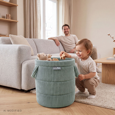 KiddyMoon KM-BIN Spielzeuge Körbe, Grün