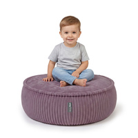 KiddyMoon Kinderpouf aus Schaumstoff mit abnehmbarem Bezug, violett, L