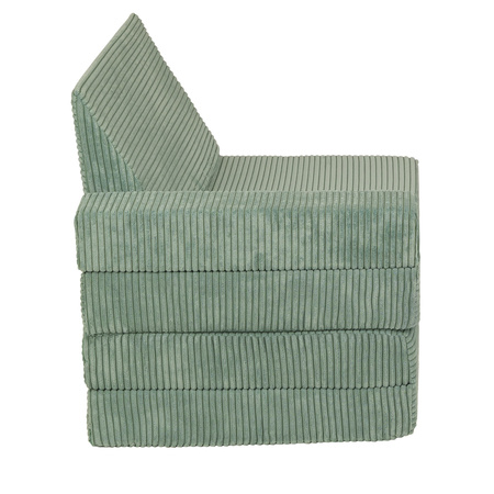 KiddyMoon Kindersessel aus Schaumstoff Sessel für Kinder Kinderzimmer Faltmatratze Relaxsessel Kuschelsessel, grün, Kindersofa