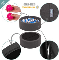 KiddyMoon Bällebad Bällepool mit bunten Bällen ∅ 7Cm  für Babys Kinder Rund, , 90x30cm/300 Bälle