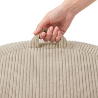 KiddyMoon Sitzsack für Kinder 2-in-1 Spielzeug Aufbewahrung 80x80x50cm, beżowy