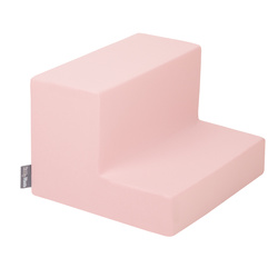 KiddyMoon Spielplatz aus Schaumstoff mit Rund Bällebad (200 Bälle) Ballgruben für Babys Spielbad Hindernisläufen, Hergestellt in der EU, pink:pastellblau/pastellgelb/weiß/minze/puderrosa, Bällebad (100 Bälle) + Stüfchen