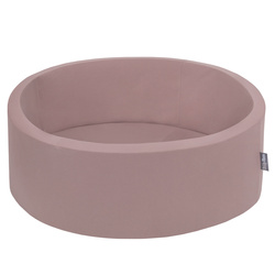 KiddyMoon Bällebad Bällepool mit bunten Bällen ∅ 7Cm  für Babys Kinder Rund, erikafarben: puderrosa/perle/violett/dunkelpink, 90x30cm/300 Bälle