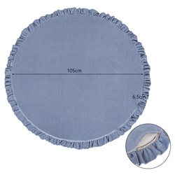 KiddyMoon Spielmatte für Kinder Aus Schaumstoff Montessori Weiche Kindermatte Babymatte Baby Spieldecke Krabbelmatte Schaumstoffmatte Spielzeug Teppich, Hergestellt In EU, eisblau, XL