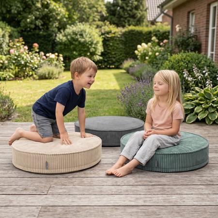 KiddyMoon 3-Teilige Schaumstoff Elements für Kinder Kinderzimmer-Accessoire, grün/beige/dunkelgrau, Lx3
