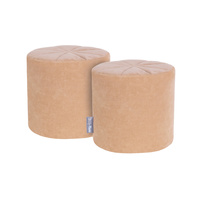 KiddyMoon Spielplatz Velvet Aus Schaumstoff Für Babys Hindernisläufen, Hergestellt In Der EU, wüstenrosa, Puff/Puff