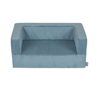 KiddyMoon Kindersofa und Bällen Für Kinder Weiches Schaumstoff-Sofa Leich Modulares Sofa Vielseitig Abnehmbarer Bezug Perfekt für Spiel Lernen und Entspannung, blau, Sofa