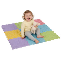 KiddyMoon Sensorik-Puzzlematte für Kinder Therapiematte, Mehrfarbig, 9 Stücke