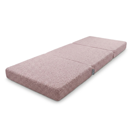 KiddyMoon Kinder Matratzen Mit Kissen, Teddy-Plüsch Aufklappen Aus Schaumstoff Kindermatratze Kinderzimmer Faltmatratze, rosa, Matratzen mit Kissen