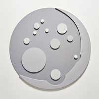 KiddyMoon Wanddekor 3D Wandskulpturen Kinderzimmer Akccessoire Für Kinder Wanddeko, Mond: Grau, UNI